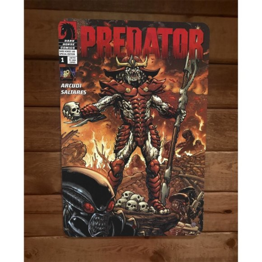 Predator #1 Dark Horse 100 Special Edition 8x12 Metal Wall Bar Sign Poster